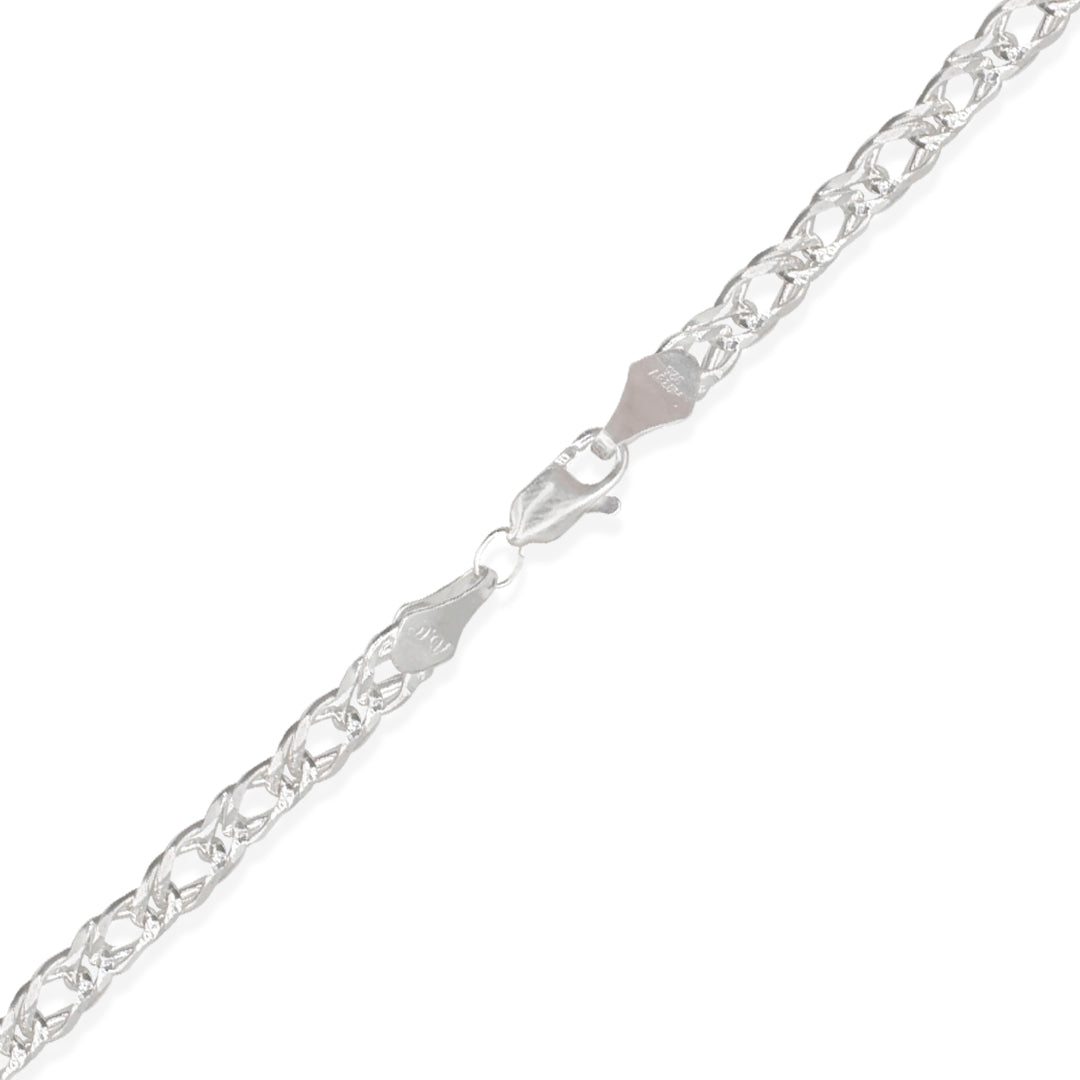 PULSO DOBLE ROMBO 5MM PLATA .925