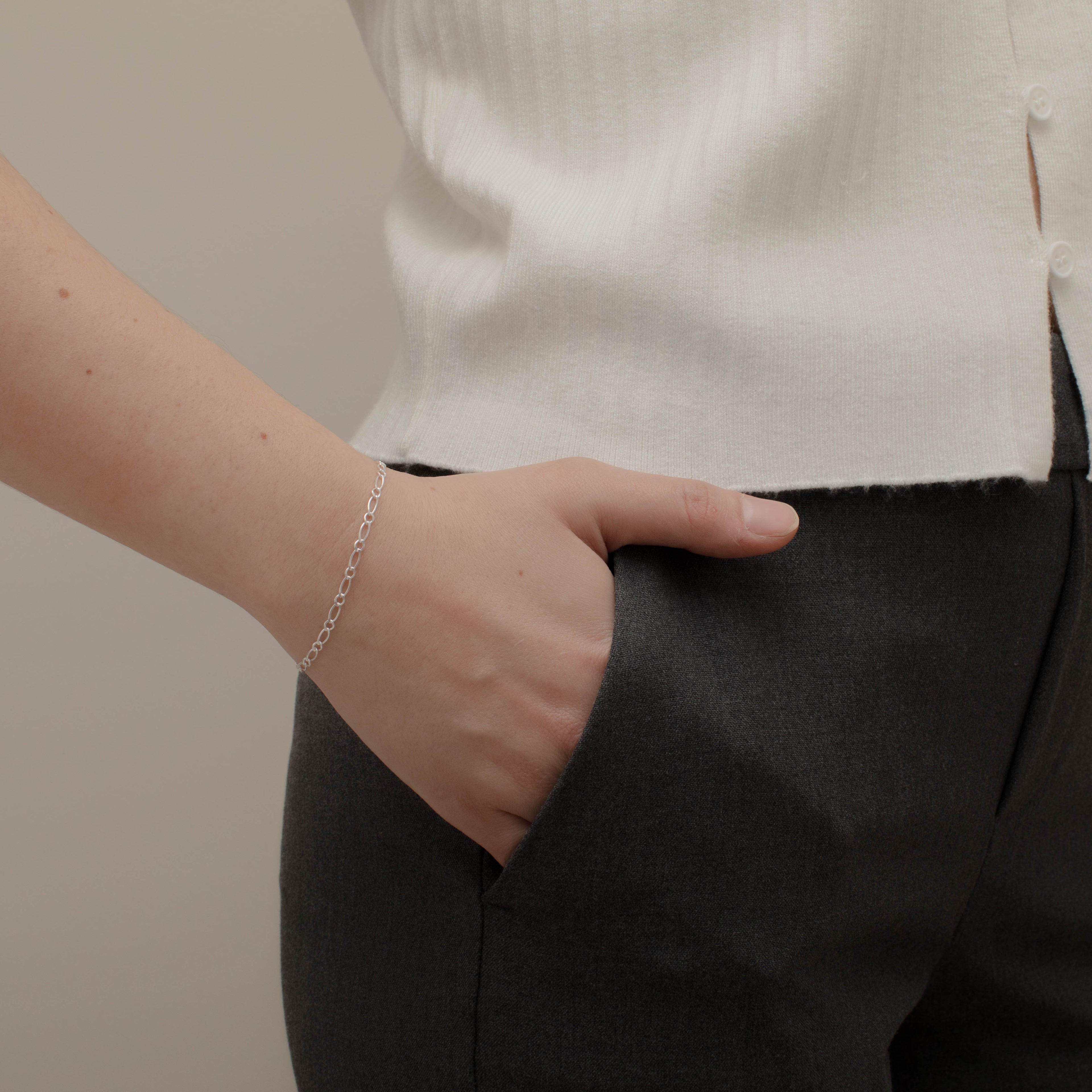 PULSO FIGARO 1X1 3MM PLATA .925