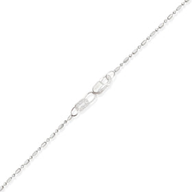Detalle acabado en Plata .925 — Pulso Bolitas 1x1 Diamantado 1mm Plata .925. RG Joyeros.