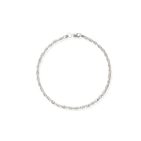 Pulsera Monorriel Bolitas Trensada 2mm Plata .925 de Plata .925 — joyería fina para mujer, envío gratis. RG Joyeros.