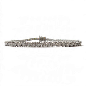 PULSO TENIS CON MOISSANITA 3MM PLATA .925 CON RODIO