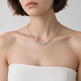 Collar Riviera 7ct Oro 14k